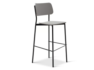 TULA METAL 324-M - High steel stool with back _ Origins 1971